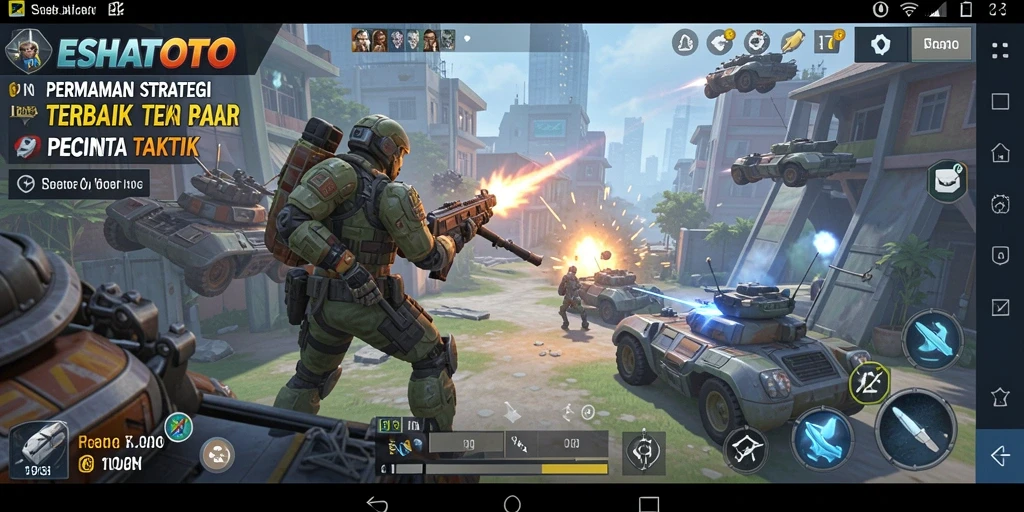 Screenshot ESHATOTO menampilkan aksi strategi yang mendebarkan.