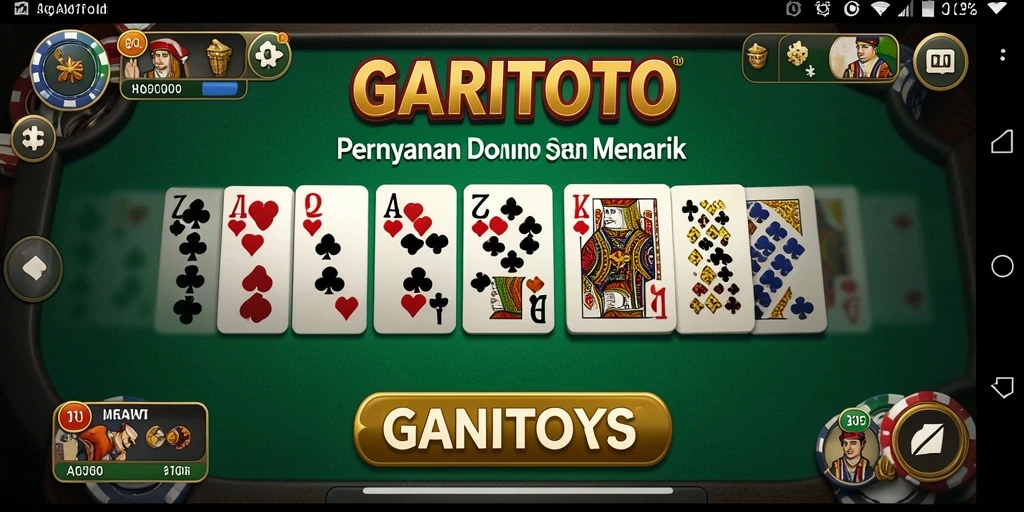 Tampilan utama GARITOTO yang seru dengan gameplay domino.