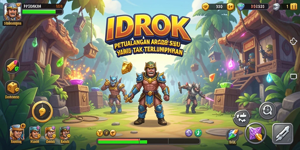 Screenshot gameplay IDROK menampilkan karakter beraksi di level penuh tantangan.
