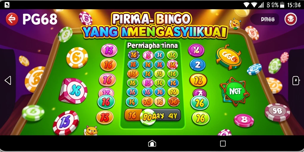 Tampilan screenshot PGG68 menampilkan gameplay Bingo yang seru.