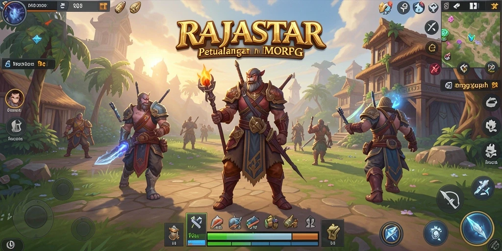 Tampilan gameplay RAJASTAR yang mengagumkan dan mendebarkan.