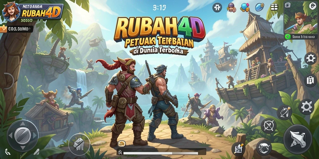 Tampilan gameplay RUBAH4D di dunia terbuka yang luas.