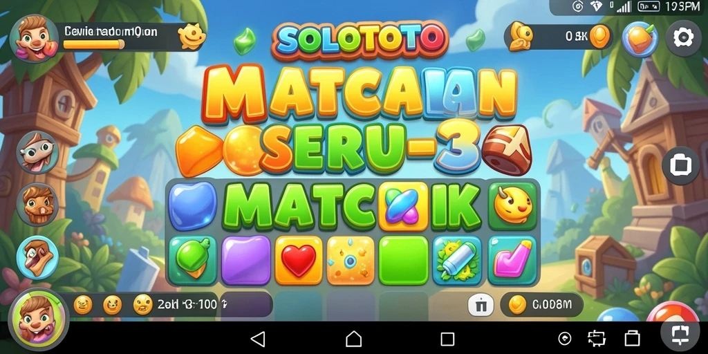 Gameplay seru dan tantangan Match-3 yang mendebarkan di SOLOTOTO.