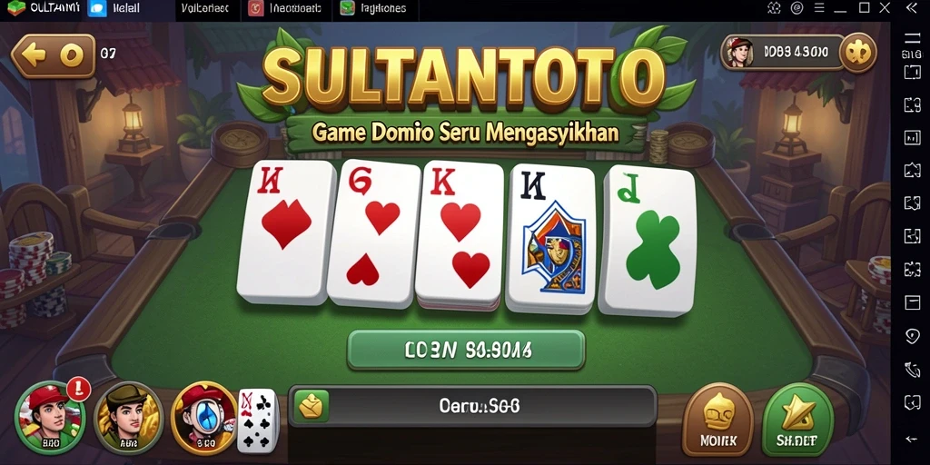Screenshot SULTANTOTO menampilkan aksi seru permainan Domino.