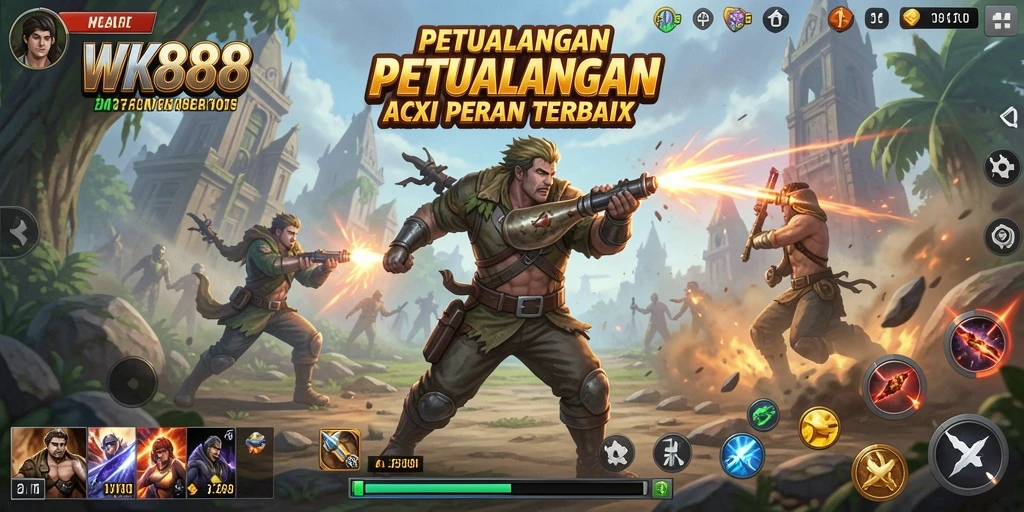Kemudian, gameplay seru dalam pertarungan epik di WK888.