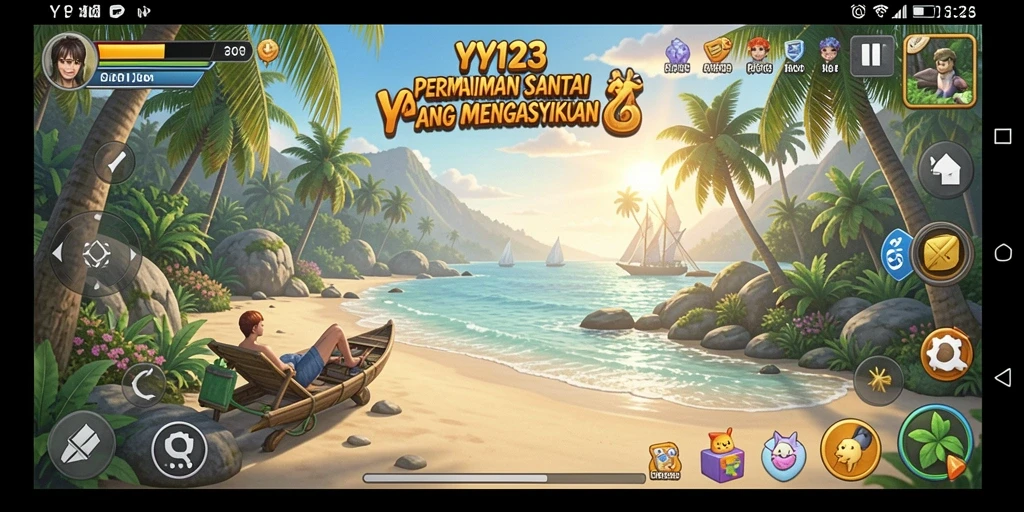 Screenshot gameplay yang menunjukkan keseruan bermain YY123.